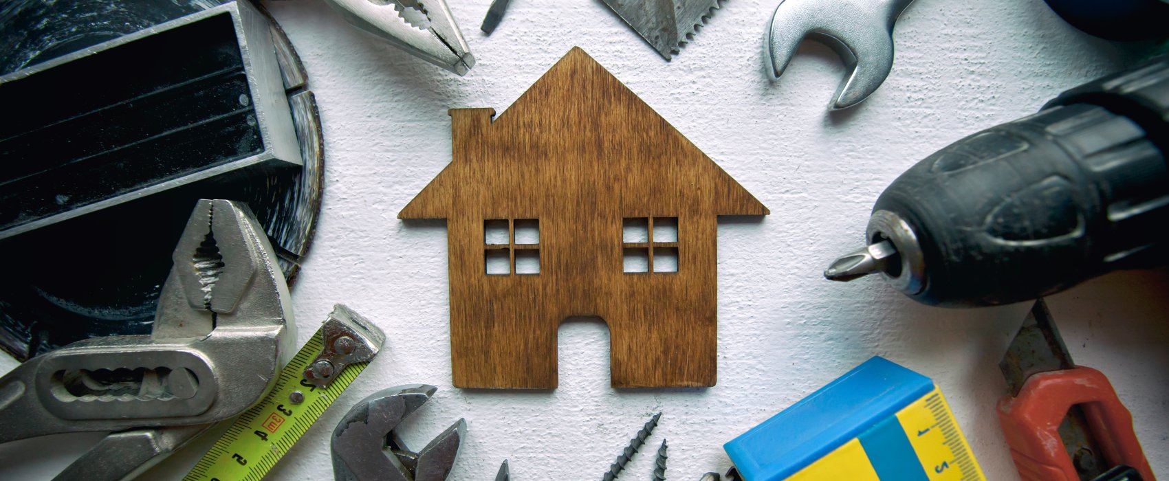 stock photo of house and tools