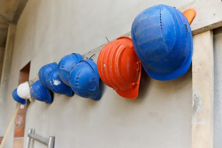 hanging hard hats