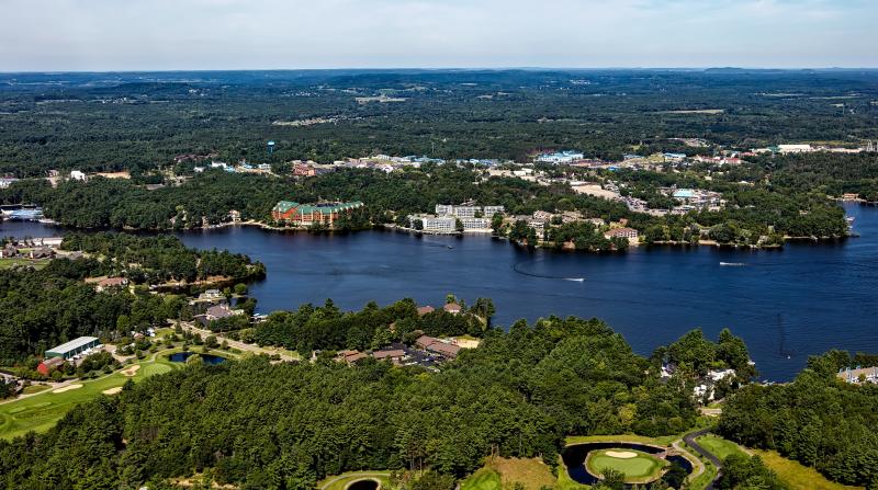 aerial view of wisconsin dells 